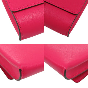 新品同様 エルメス コンパクトウォレット シェーヌダンクル シェーブル ローズエクストリーム B刻印 二つ折り財布 1192【中古】HERMES