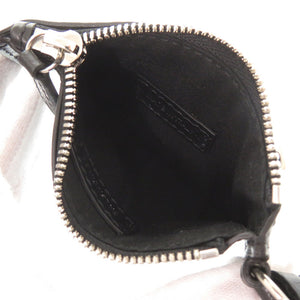 新品同様 バレンシアガ ル カゴール グラフィティ 776769 レザー ブラック ブルー系 コインケース 1206【中古】BALENCIAGA