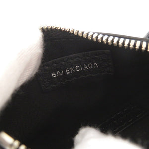 新品同様 バレンシアガ ル カゴール グラフィティ 776769 レザー ブラック ブルー系 コインケース 1206【中古】BALENCIAGA