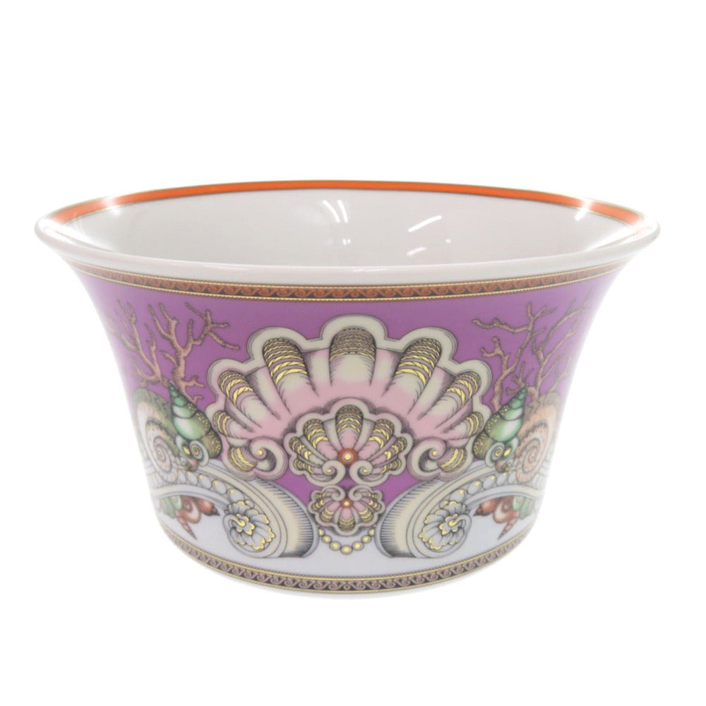 未使用 ヴェルサーチ サラダボウル Etoiles de la Mer ポーセリン 磁器 パープル オレンジ 食器 1224【中古】VERSACE