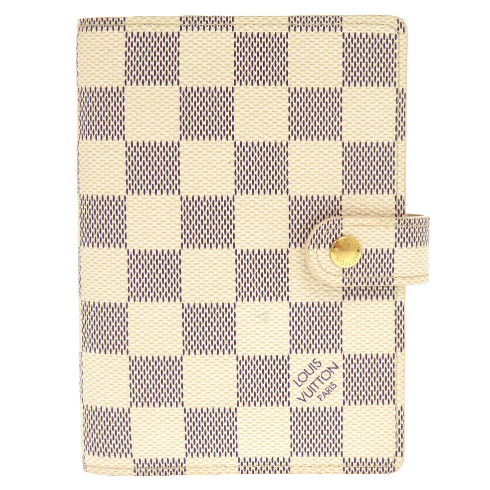 美品 ルイ ヴィトン アジェンダPM ダミエ アズール R20706 手帳カバー 白 LV 1225 【中古】 LOUIS VUITTON