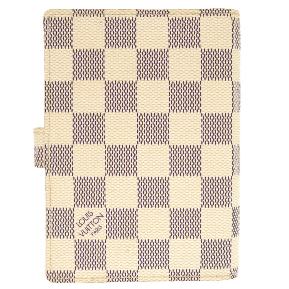 美品 ルイ ヴィトン アジェンダPM ダミエ アズール R20706 手帳カバー 白 LV 1225 【中古】 LOUIS VUITTON