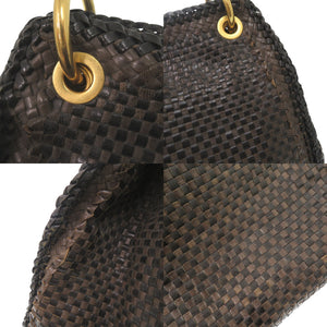 プラダ マドラス BR4801 レザー ブラウン ブラック ワンショルダーバッグ ハンドバッグ 1229【中古】PRADA