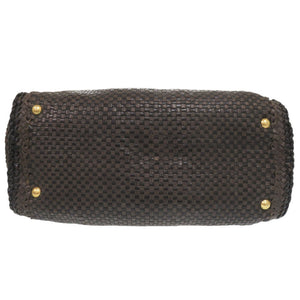 プラダ マドラス BR4801 レザー ブラウン ブラック ワンショルダーバッグ ハンドバッグ 1229【中古】PRADA