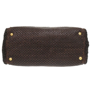 プラダ マドラス BR4801 レザー ブラウン ブラック ワンショルダーバッグ ハンドバッグ 1230【中古】PRADA