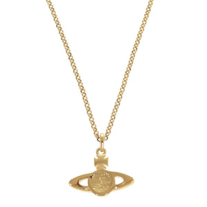 美品 ヴィヴィアンウエストウッド MINI BAS RELIEF オーブ 真鍮 ラインストーン ゴールド ネックレス 1236【中古】Vivienne Westwood