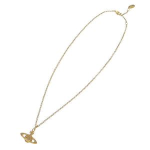 美品 ヴィヴィアンウエストウッド MINI BAS RELIEF オーブ 真鍮 ラインストーン ゴールド ネックレス 1236【中古】Vivienne Westwood