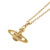 美品 ヴィヴィアンウエストウッド MINI BAS RELIEF オーブ 真鍮 ラインストーン ゴールド ネックレス 1236【中古】Vivienne Westwood