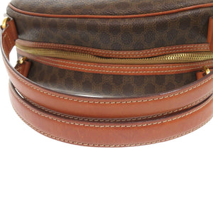 セリーヌ マカダム PVC レザー ブラウン ハンドバッグ 1242【中古】CELINE