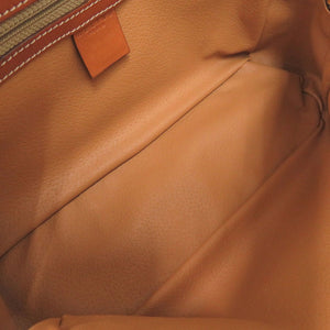 セリーヌ マカダム PVC レザー ブラウン ハンドバッグ 1242【中古】CELINE