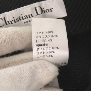 美品 クリスチャンディオール サイズ57 コットン ブラック キャスケット 帽子 黒 1255【中古】Christian Dior