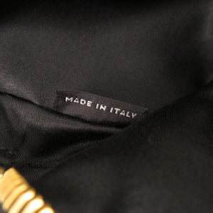 新品同様 ミュウミュウ 花柄 ナイロン ブラック ポーチ 化粧ポーチ 1261【中古】MIUMIU