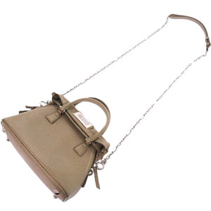 美品 メゾン マルジェラ 5AC マイクロ 2WAY レザー カーキ 1266 ショルダーバッグ【中古】Maison Margiela