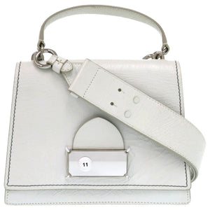 美品 メゾン マルジェラ 2WAY S56WG0174 P4087 レザー ホワイト シルバー金具 白 ハンドバッグ 1279【中古】Maison Margiela