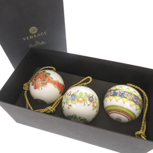未使用品 ヴェルサーチ オーナメント 3点セット 磁器 マルチカラー 雑貨 1292【中古】VERSACE