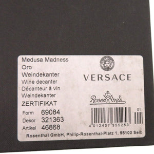 未使用品 ヴェルサーチ medusa madness rosen thal ローゼンタール ゴールド ガラス 1297 デカンタ【中古】VERSACE