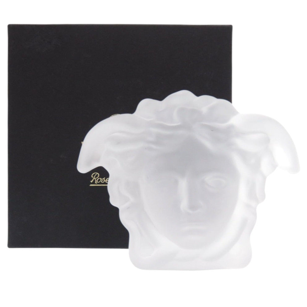 未使用 ヴェルサーチ Medusa Lumiere ペーパーウェイト オブジェ ガラス 1304【中古】VERSACE