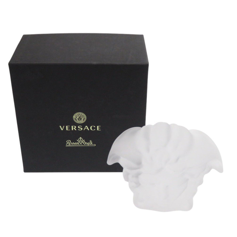 未使用 ヴェルサーチ Medusa Lumiere ペーパーウェイト オブジェ ガラス 1305【中古】VERSACE