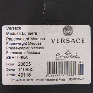 未使用 ヴェルサーチ Medusa Lumiere ペーパーウェイト オブジェ ガラス 1305【中古】VERSACE