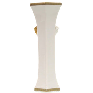 未使用品 ヴェルサーチ geschenkserie gorgona florero Rosenthal ローゼンタール 磁器 ホワイト ゴールド 1306 花瓶【中古】VERSACE