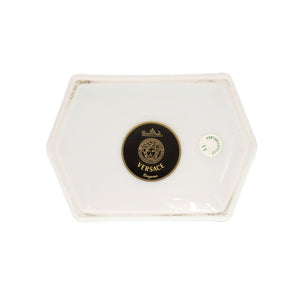 未使用品 ヴェルサーチ geschenkserie gorgona florero Rosenthal ローゼンタール 磁器 ホワイト ゴールド 1306 花瓶【中古】VERSACE