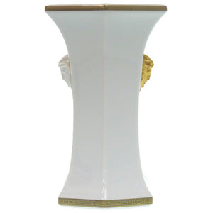 未使用品 ヴェルサーチ geschenkserie gorgona Rosenthal ローゼンタール 磁器 ホワイト 1308 花瓶【中古】VERSACE