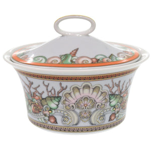 未使用 ヴェルサーチ シュガーボウル Etoiles de la Mer サンゴ 巻貝 ポーセリン 磁器 マルチカラー 1311【中古】VERSACE