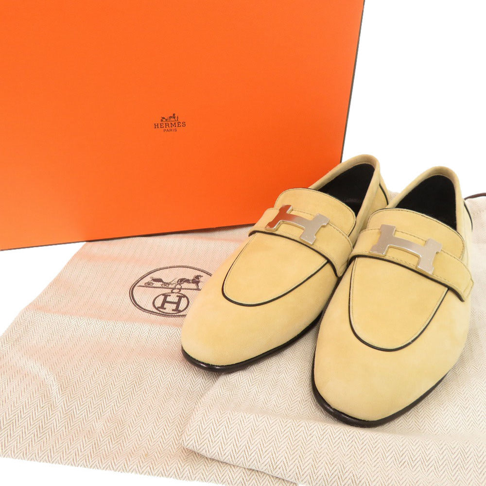 未使用品 エルメス モカシン パリ コンスタンス サイズ36 スエード ベージュ系 ローファー 1315【中古】HERMES