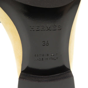未使用品 エルメス モカシン パリ コンスタンス サイズ36 スエード ベージュ系 ローファー 1315【中古】HERMES