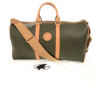 新品同様 ハンティングワールド バチュークロス カーキ ボストンバッグ 緑 1325【中古】HUNTING WORLD メンズ