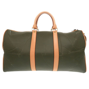 新品同様 ハンティングワールド バチュークロス カーキ ボストンバッグ 緑 1325【中古】HUNTING WORLD メンズ