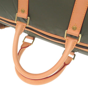 新品同様 ハンティングワールド バチュークロス カーキ ボストンバッグ 緑 1325【中古】HUNTING WORLD メンズ