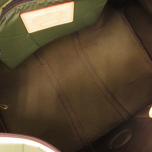 新品同様 ハンティングワールド バチュークロス カーキ ボストンバッグ 緑 1325【中古】HUNTING WORLD メンズ