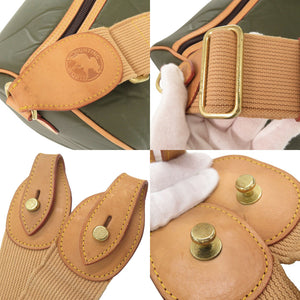 新品同様 ハンティングワールド バチュークロス カーキ ボストンバッグ 緑 1325【中古】HUNTING WORLD メンズ