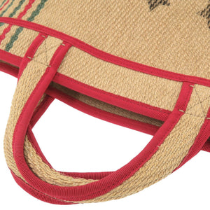 美品 グッチ 499484 ラフィア ベージュ トートバッグ 1330【中古】GUCCI