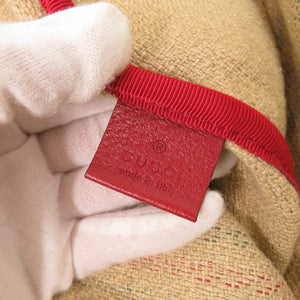 美品 グッチ 499484 ラフィア ベージュ トートバッグ 1330【中古】GUCCI