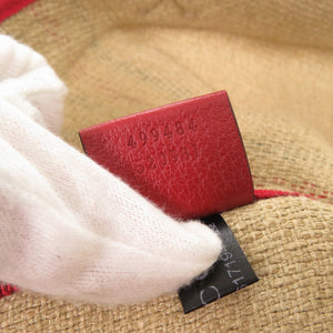 美品 グッチ 499484 ラフィア ベージュ トートバッグ 1330【中古】GUCCI