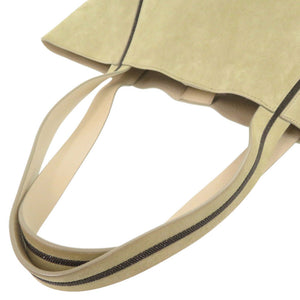 美品 ブルネロクチネリ スエード グリーン トートバッグ 緑 1340【中古】Brunello Cucinelli