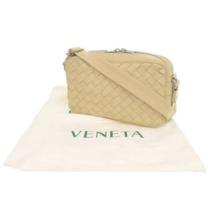 新品同様 ボッテガヴェネタ イントレチャート レザー ベージュ ショルダーバッグ 1343【中古】BOTTEGAVENETA