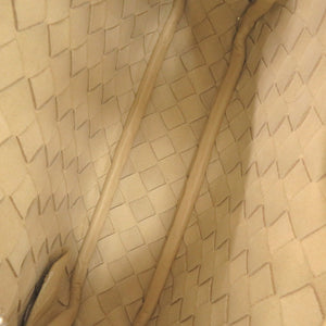 新品同様 ボッテガヴェネタ イントレチャート レザー ベージュ ショルダーバッグ 1343【中古】BOTTEGAVENETA