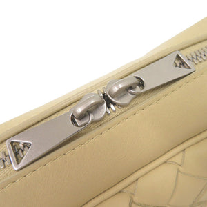 新品同様 ボッテガヴェネタ イントレチャート レザー ベージュ ショルダーバッグ 1343【中古】BOTTEGAVENETA