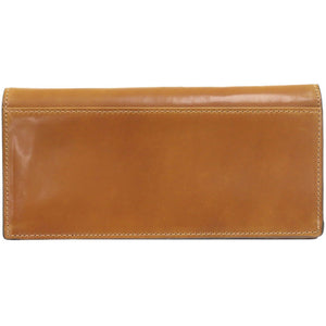 未使用 ロカド イタリア馬革 ブラウン 長財布 茶 1350【中古】ROCADO