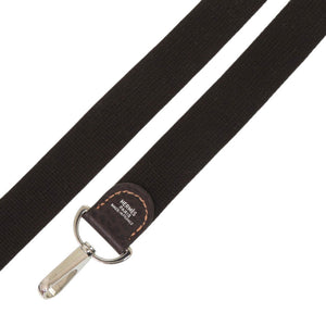 美品 エルメス バンドリエール カーフ キャンバス シルバー金具 ダークブラウン 茶 ショルダーストラップ 1352【中古】HERMES