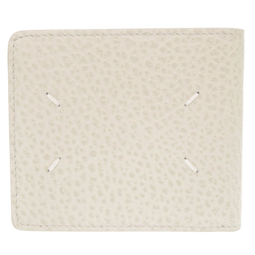 未使用品 メゾン マルジェラ 4ステッチ SA1UI0016 レザー ホワイト 二つ折り財布 札入れ 白 1353【中古】Maison Margiela メンズ