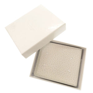 未使用品 メゾン マルジェラ 4ステッチ SA1UI0016 レザー ホワイト 二つ折り財布 札入れ 白 1353【中古】Maison Margiela メンズ