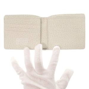 未使用品 メゾン マルジェラ 4ステッチ SA1UI0016 レザー ホワイト 二つ折り財布 札入れ 白 1353【中古】Maison Margiela メンズ