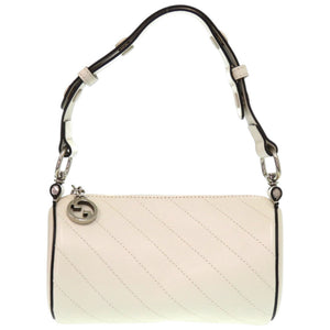 未使用品 グッチ ミニ ワンショルダー ブロンディ 760170 レザー ホワイト シルバー金具 白 ショルダーバッグ 1368【中古】GUCCI