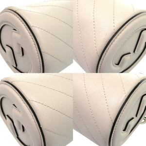 未使用品 グッチ ミニ ワンショルダー ブロンディ 760170 レザー ホワイト シルバー金具 白 ショルダーバッグ 1368【中古】GUCCI