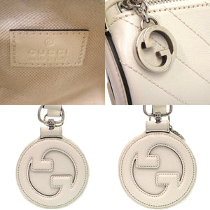 未使用品 グッチ ミニ ワンショルダー ブロンディ 760170 レザー ホワイト シルバー金具 白 ショルダーバッグ 1368【中古】GUCCI