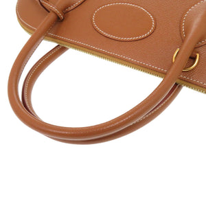 美品 エルメス ボリード35 クシュベル ゴールド ゴールド金具 □F刻印 ハンドバッグ 茶 1370 【中古】 HERMES